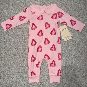 NWT Paris Hilton Scallop Collar Romper - 3 to 6 months